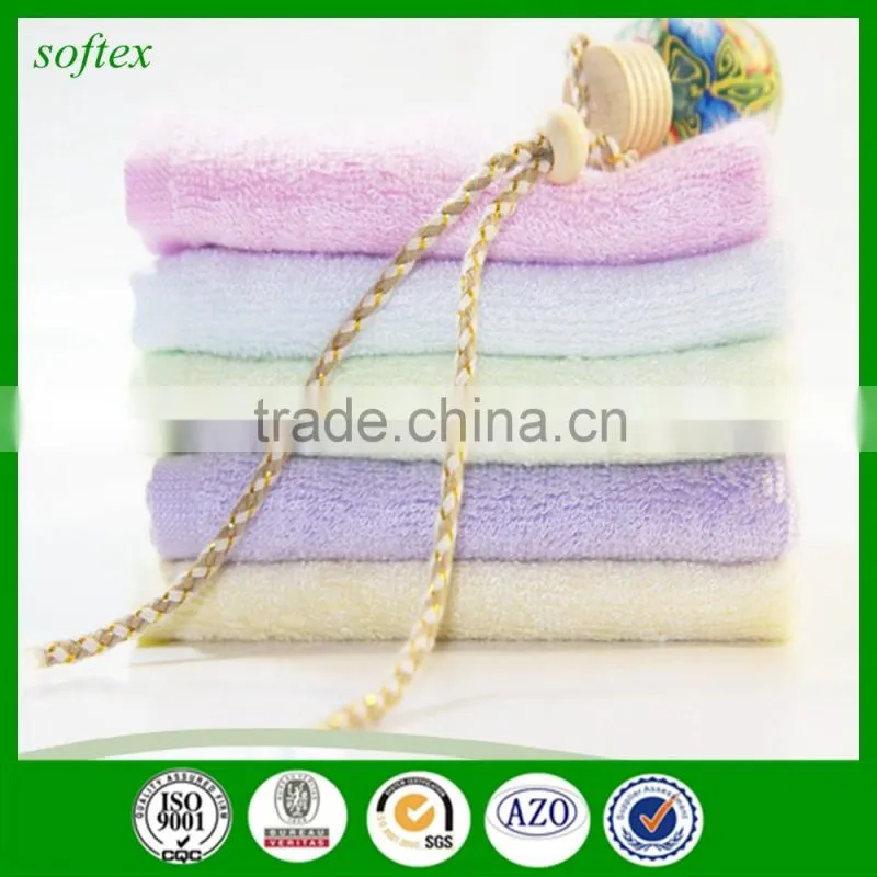 100% Bamboo Fiber Face Hand Square Handkercheif bamboo baby towel washcloth small towel