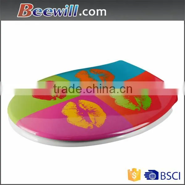 Flat surface uf printed toilet seats