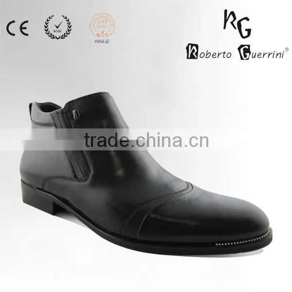 Classic Black Leather Motorcycle Boot