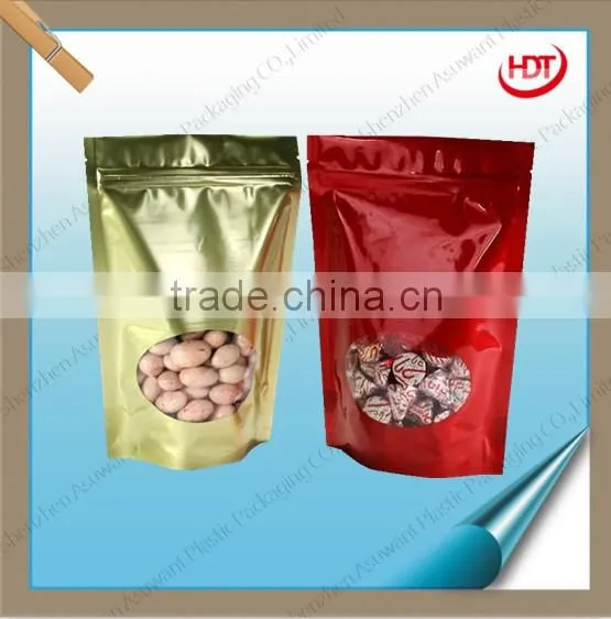 2014 lovely customer made special shape stand up vacuum plastic pouches bags manufactuer