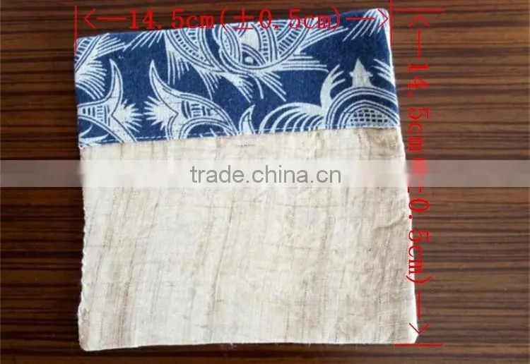 14.5*-14.5cm Ramie &Cotton fabric cup Coaster