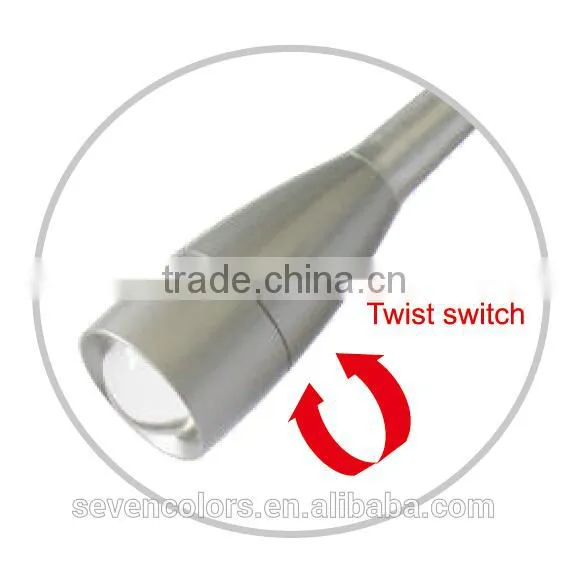 hotel bedroom using adjustable gooseneck led desk lamp with on/off switch (SC-E101A)