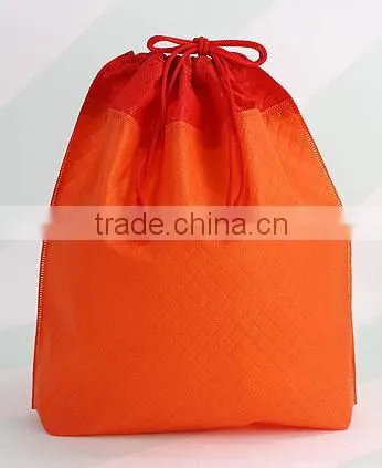 Promotion non woven fabric drawstring bag with high quality