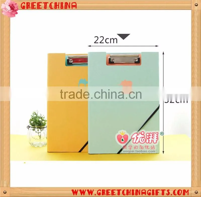 Fresh Style Korea Stationery Cute Animal Shadow Design A4 Clip File Portfolio File Folder