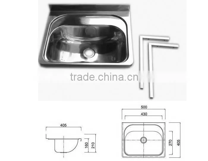SUS304 wallmounted stainless steel sink hand wash