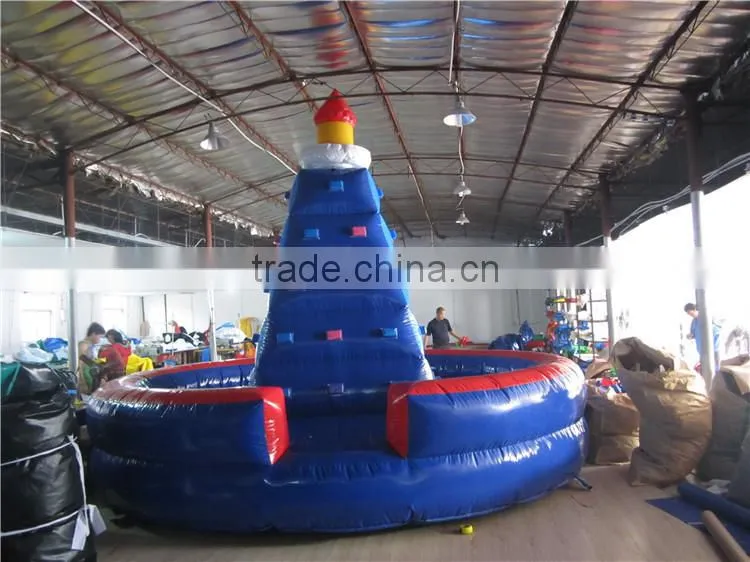 2016 best sell outdoor inflatable rock climbing wall for sale