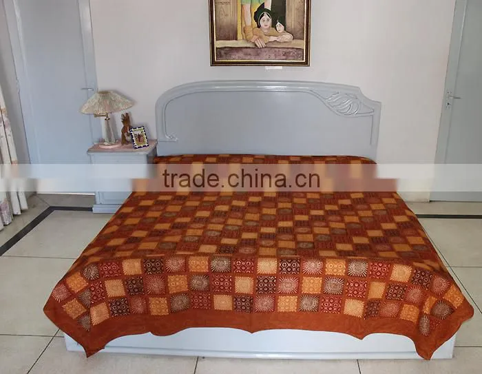 Hand Block Print Cotton Bedspread