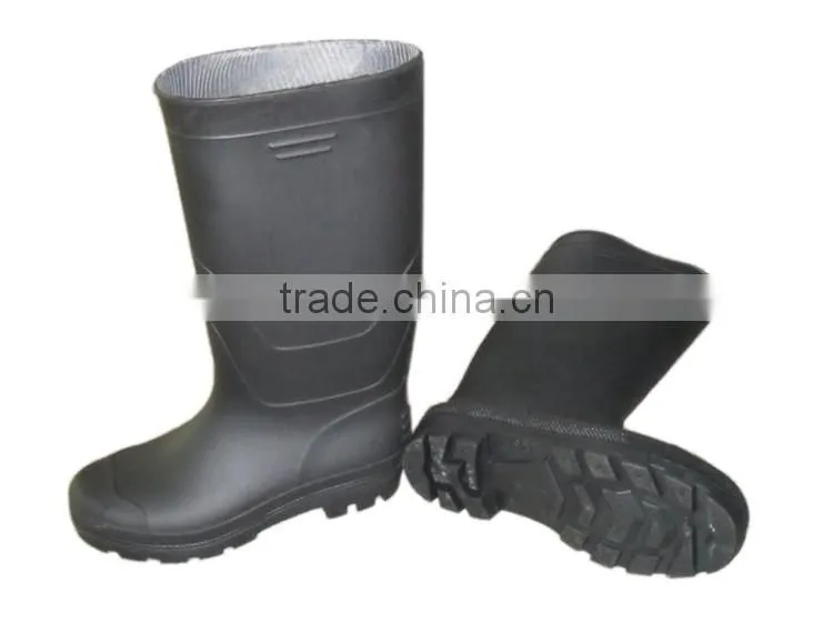black pvc rain boots without steel toe,wellington boots,rain shoes