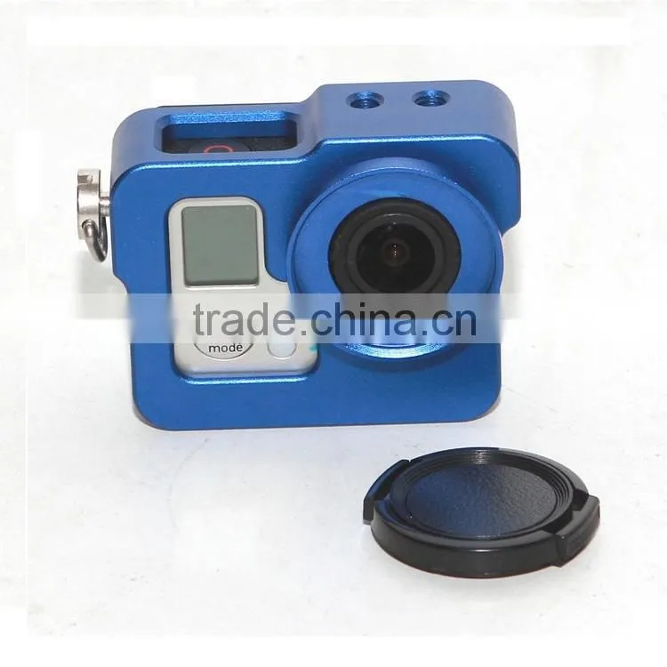 2015 New Telesin Professional go pro aluminum camera housing case for go pro 4/3+/3