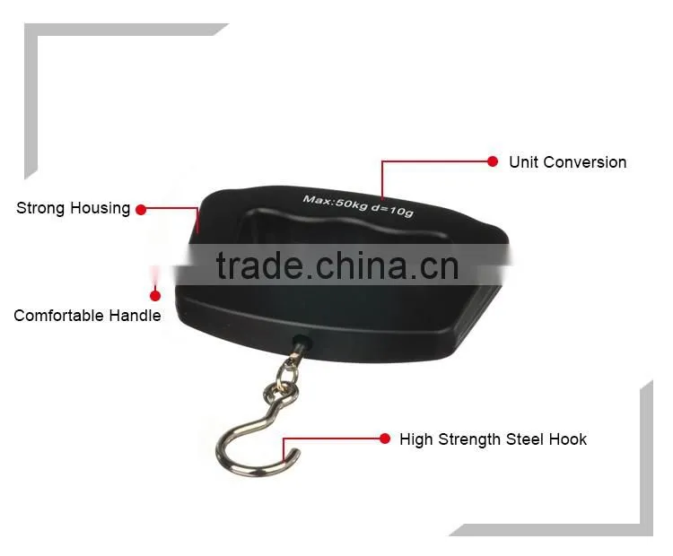 Electronic Digital Multirange Luggage Scales 50kg UW-H001