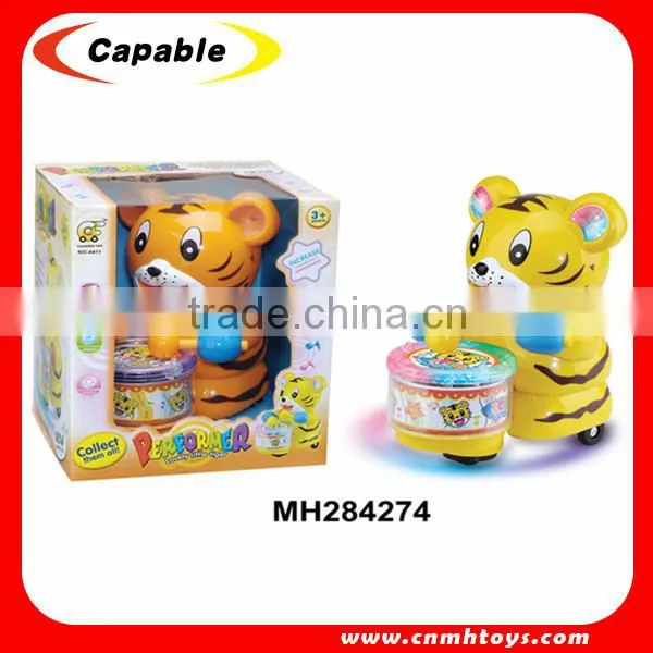 2015 funny B/O tiger toy play the drum