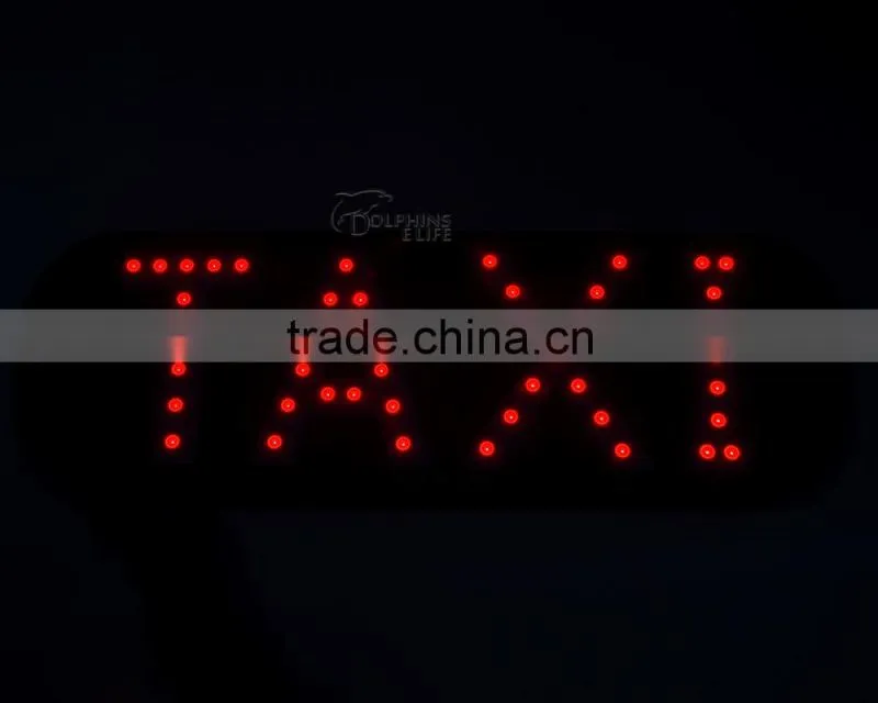 Popular 45SMD 3528 LED Taxi Top Light With Switch Indicator License Plate Light Taxi Sign Roof Light