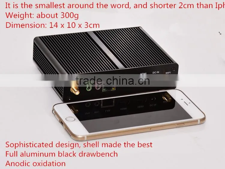 mini pc/mini chassis dual N2810/fanless HTPC/tv box/industrial personal computer with 8GB DDR3 1600MHz