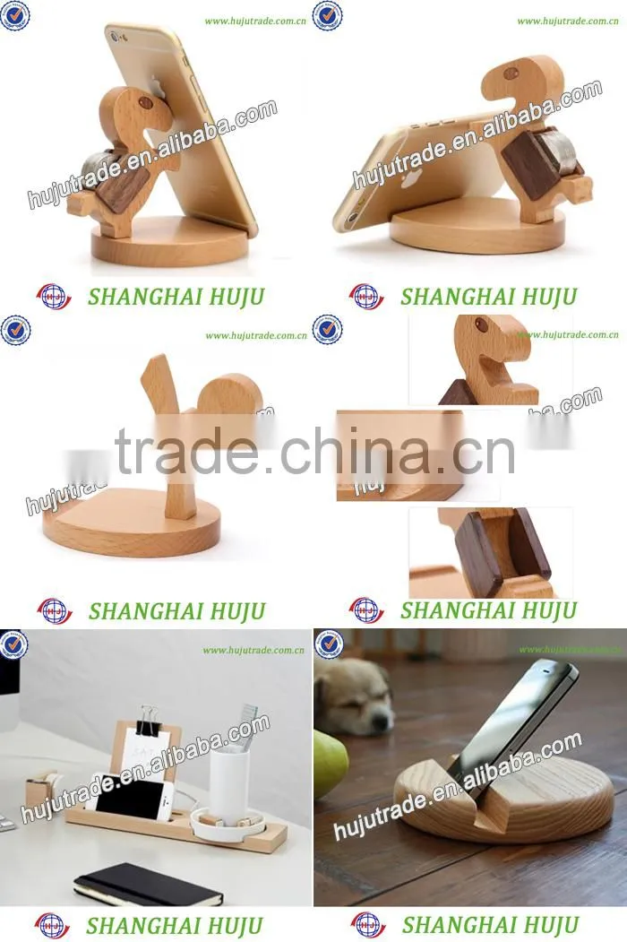 Multiple wooden mobile phone holder in different shape
