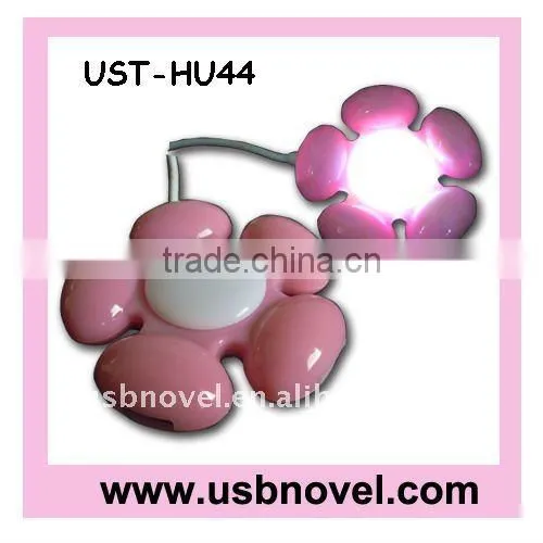 Flower Shape USB Hub with Light