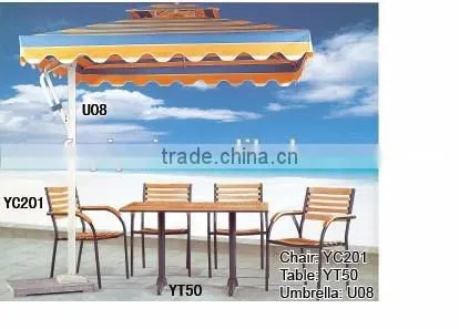 00 aluminum furniture garden leisure sun lounge chair with an umbrella set YPS061