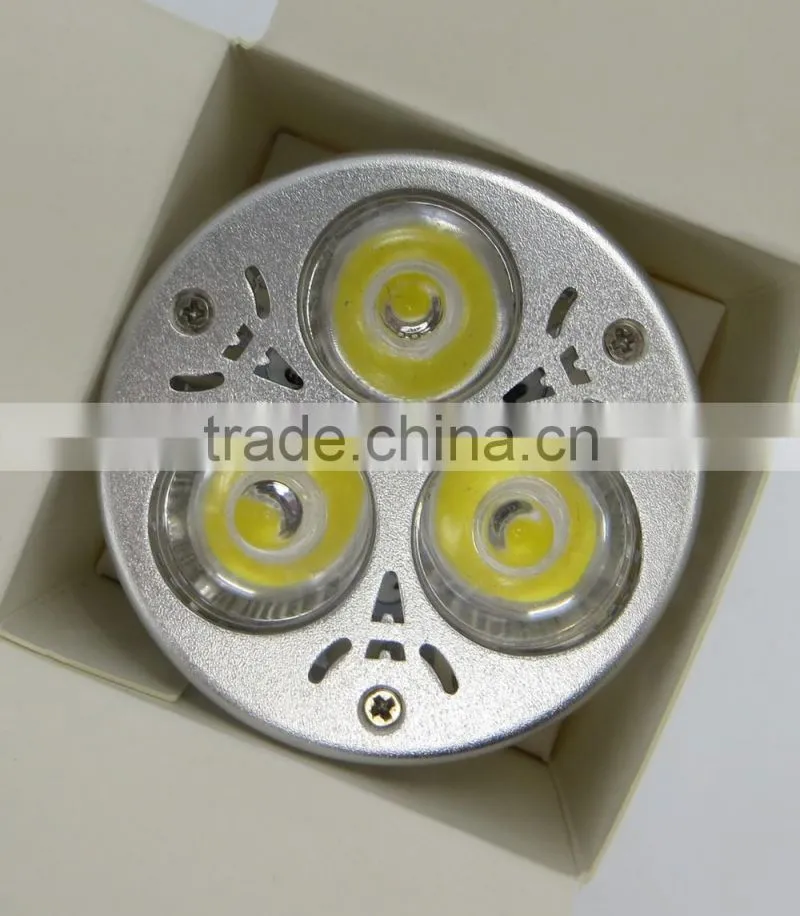 led spotlight gu10 3x1w led spotlight lighting lamp 3w gu10 focusing 85-265v led spotlight housing high quality 3 years warranty