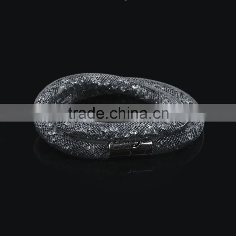 New design high good quality mesh stardust double bracelet for women