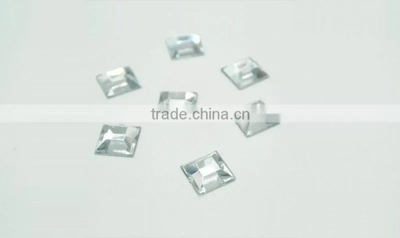 WC4 square xilion flat back acrylic jewels rhinestones DIY fashion decoration, craft jewelry fitting garment bags