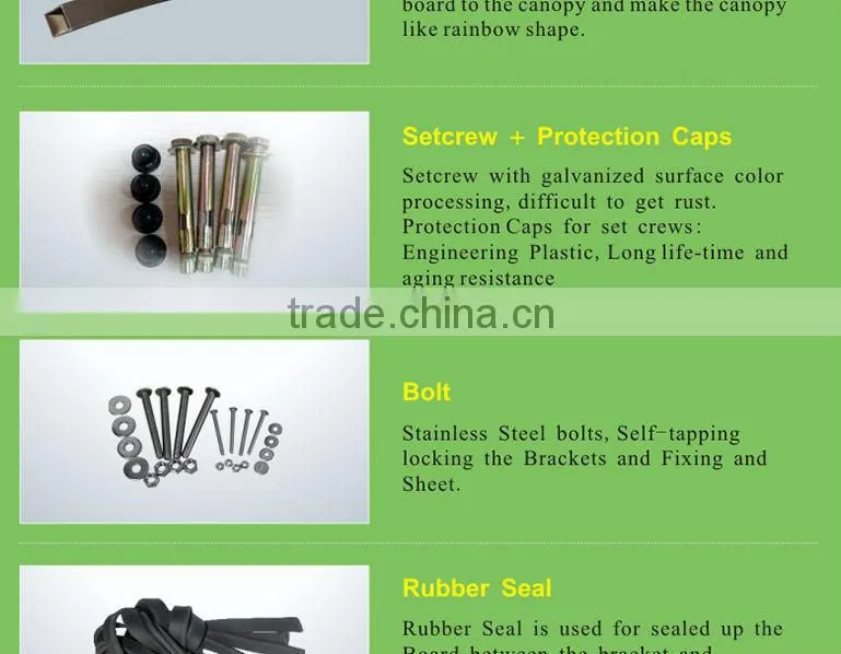 Factory price! Euro-design! outdoor polycarbonate aluminium awning parts size 1200x1600mm