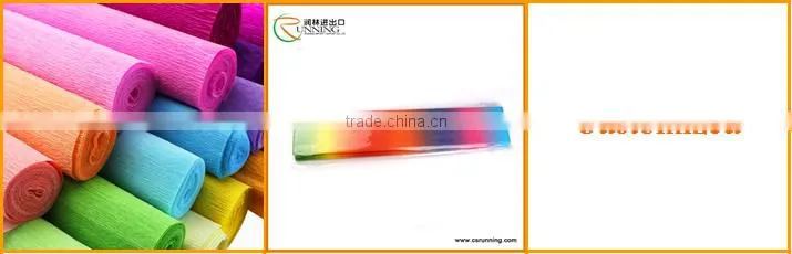 Hot sale Colorfast&Flameproof Crepe Paper in Sheet/Roll