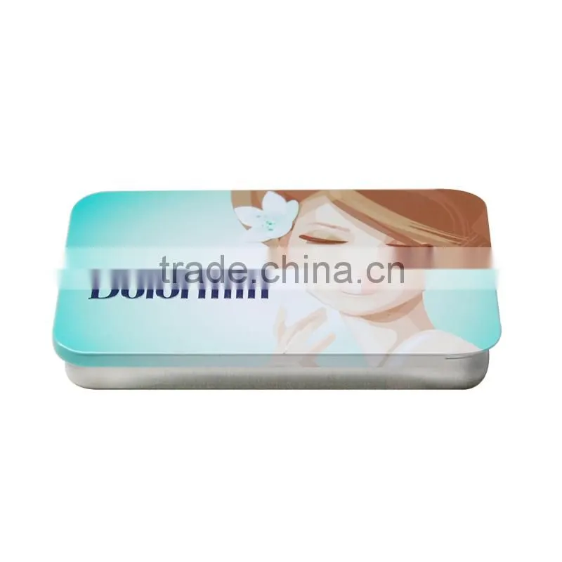 Sliding business name card tin box