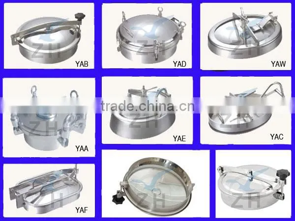 High quality food grade fuel tanker stainless steel manhole cover