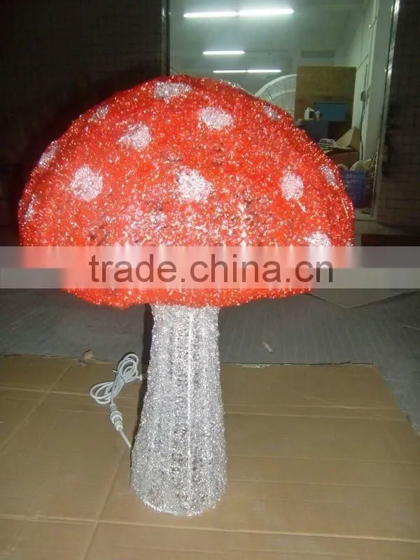 Artificial outdoor factory price sun-proof mushroom decoration light for christmas