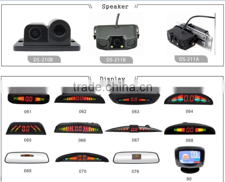 Manufacturer 3 in 1 Universal 2 Video Parking Lot Sensor System With Rearview Camera
