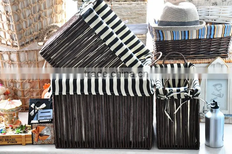 Fashion weave storage basket,3PCS/set storage basket