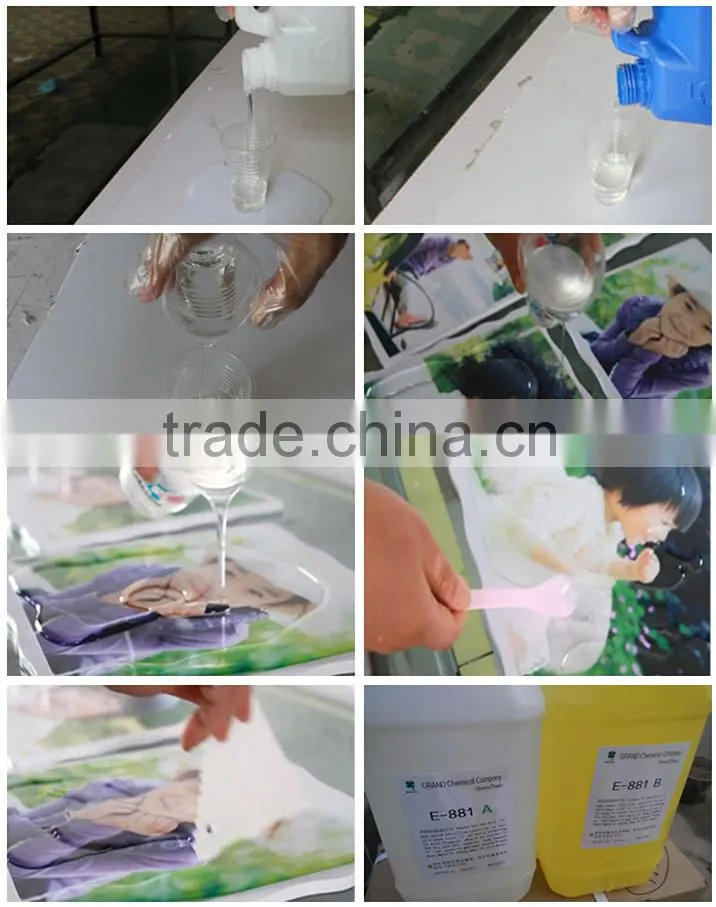 A/B glue for UV adhesive