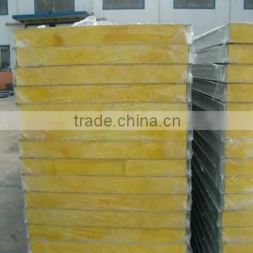 V-1150mm style glass wool Sandwich Panel for roofing /warehouse /prefab house home/building project