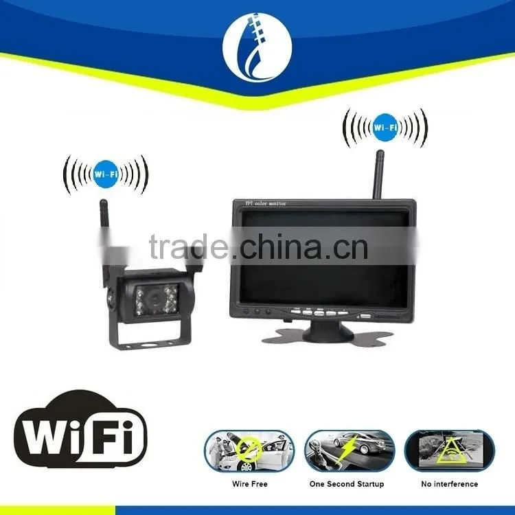 Wireless BUS Truck Backup Camera Monitor 7 Inch IR Night Vision Rear View Rearview Monitor wireless Back up Camera System