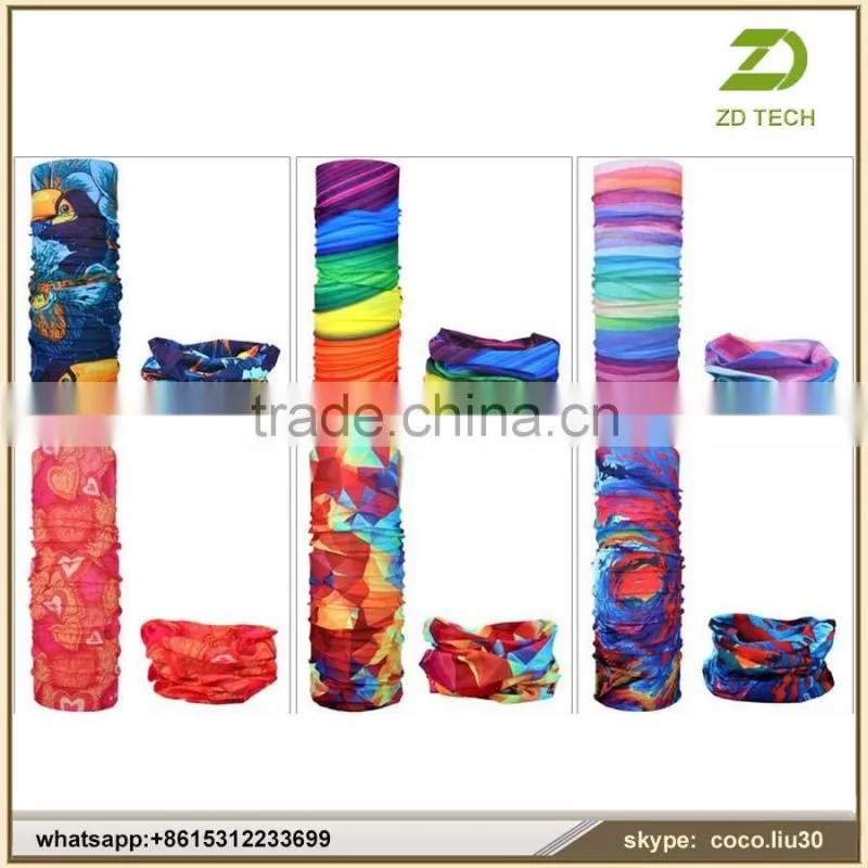 Free sample Custom Printing multifunctional seamless bandana ZDS1992
