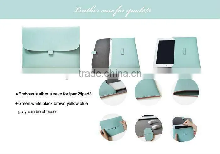 HOT leather Pouch for ipad 2/3/4/mini