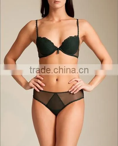 fancy stylish ladies lace underwear bra and panty set