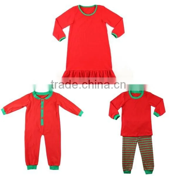 Cotton knit children clothing striped pajama baby kids pajamas set wholesale christmas pajamas toddler Christmas pajamas