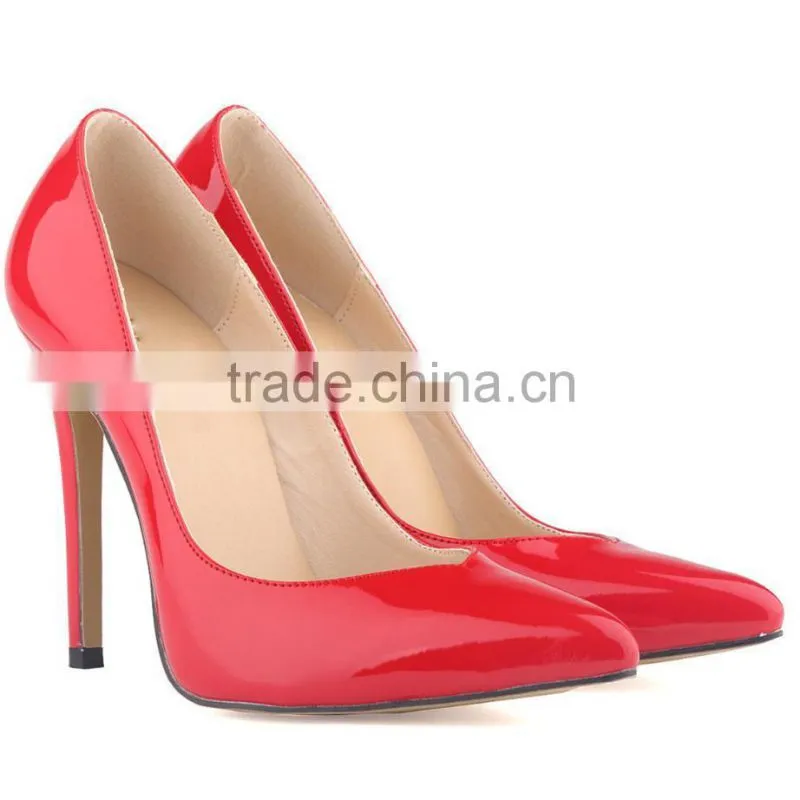 2015 Plus Size Sexy Ladies New Design Wedding Party Evening Shoes Pointed Toe High Heels Dress Shoes