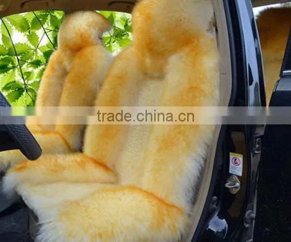 Elegant Purple Sheepskin Fur Car Seat Covers