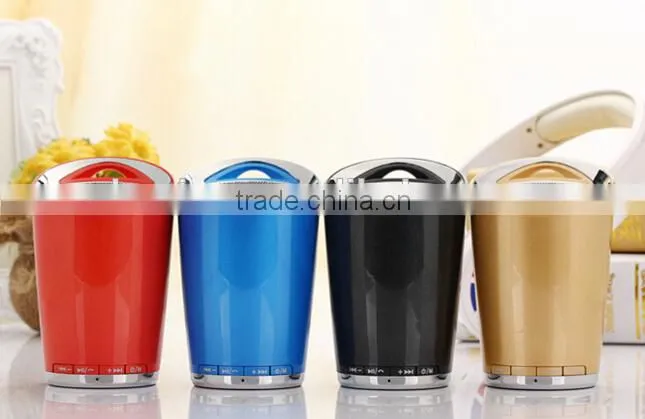 2015 best design bluetooth speaker, super Bass portable mini speaker, Support FM/MIC/TF Card function.