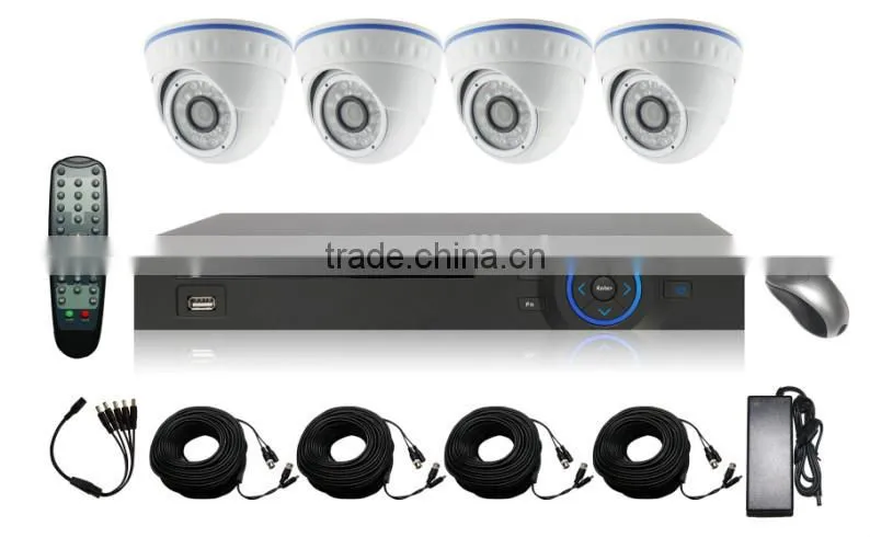 2015 hot indoor HD 700tvl 4CH dvr kit cctv camera system Manufacturer OEM