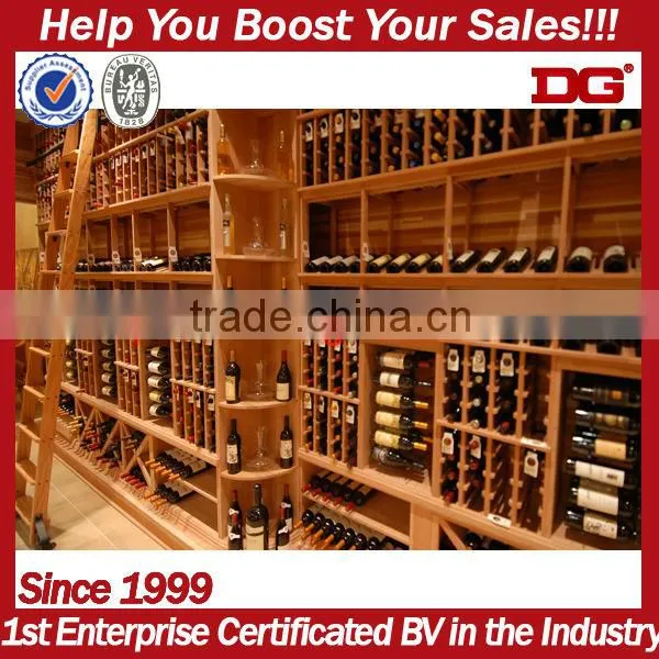 2014 Modern design high quality wood wine shelves