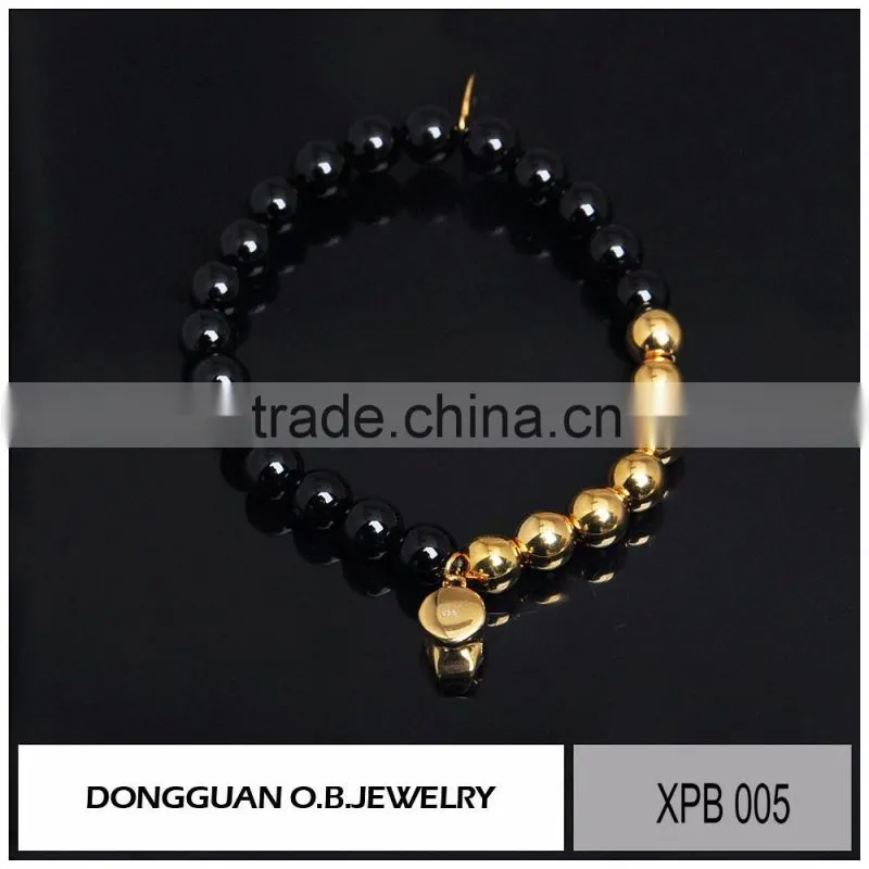 Fashion skull charm bracelet/Fashion adjustable pearl jewelry bracelet