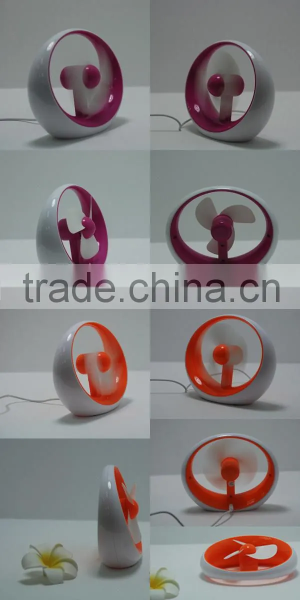 Colorful Portable Table USB Fan,PVC Box Packing Battery Fan,2014New Gift notebook fan.