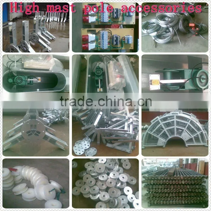 15-45m steel auto lift system high mast light pole