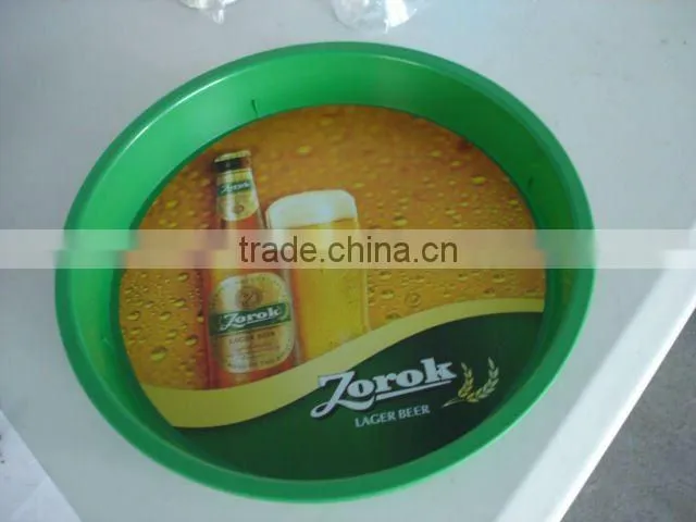 pastic non-slip custom black plastic plate for food serving