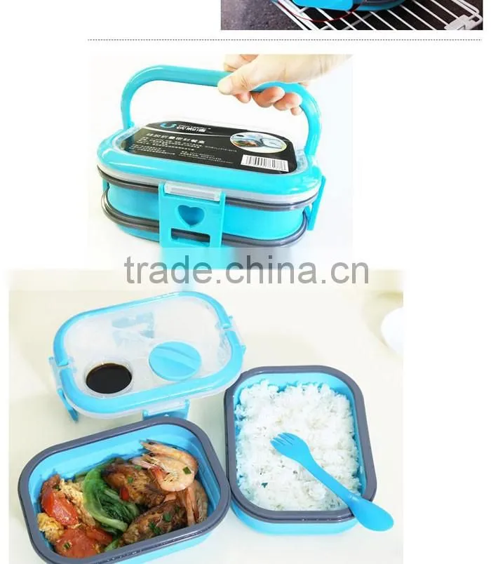 NEW 2016 2 Layer Rectangle Lunch Box Container Eco-friendly kid Lunchbox