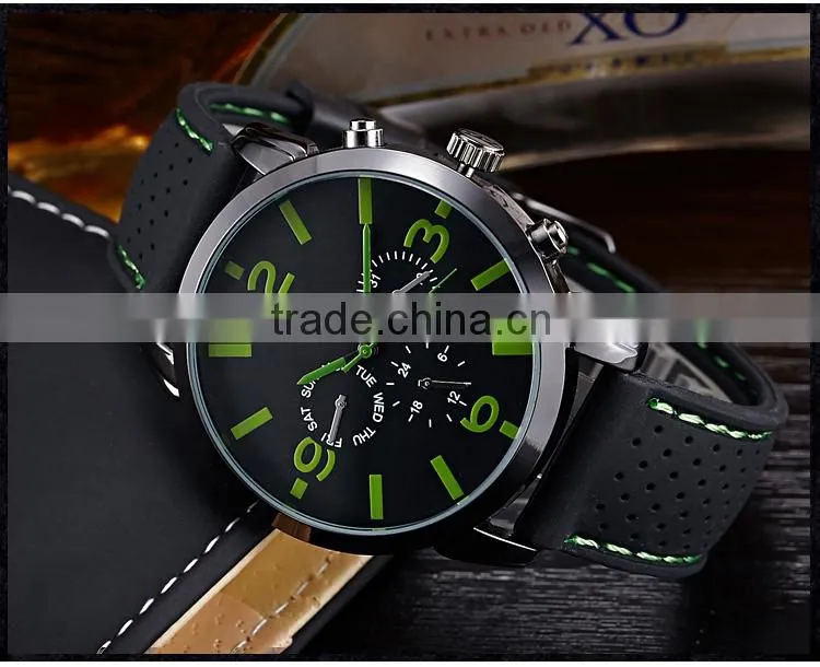 Fashion silicone slap bracelet watch silicon watches men