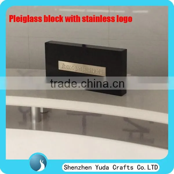 Custom Logo Block Clear Brand Block Acrylic Material Lucite Block