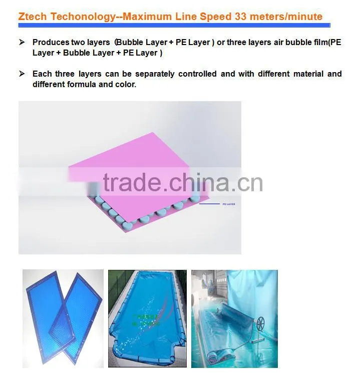 bubble swinmming pool solar cover 3 Layers PE Air Bubble Film Wrap Machinery